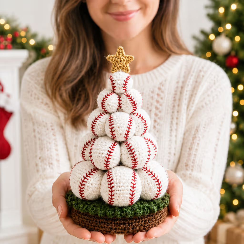 🎄Sports Ball Christmas Tree Crochet Kit