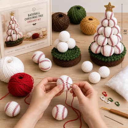 🎄Sports Ball Christmas Tree Crochet Kit