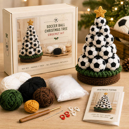 🎄Sports Ball Christmas Tree Crochet Kit