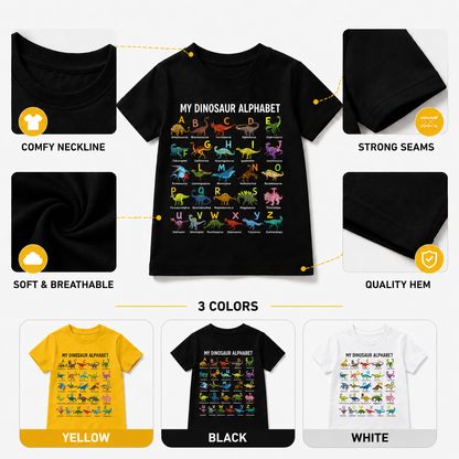 Kids Dinosaur Alphabet Tee🦖