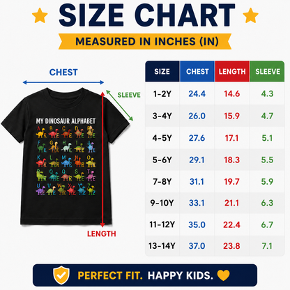 Kids Dinosaur Alphabet Tee🦖