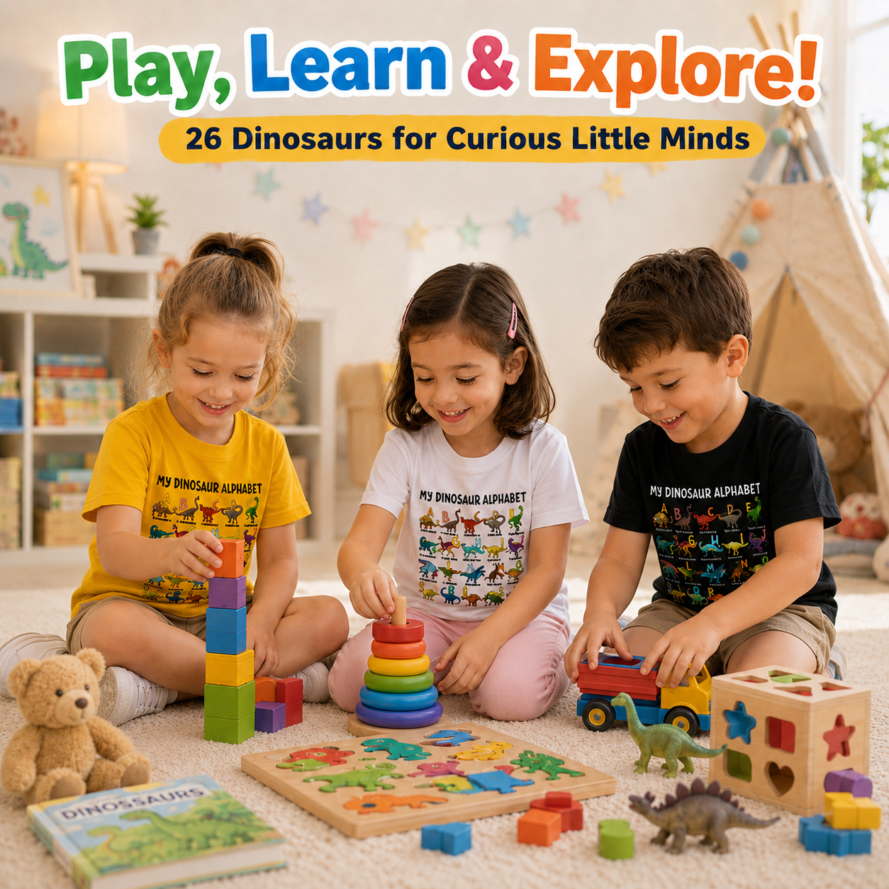 Kids Dinosaur Alphabet T-Shirt 🦖