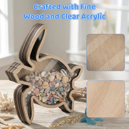 Turtle Wooden Shell Display Box