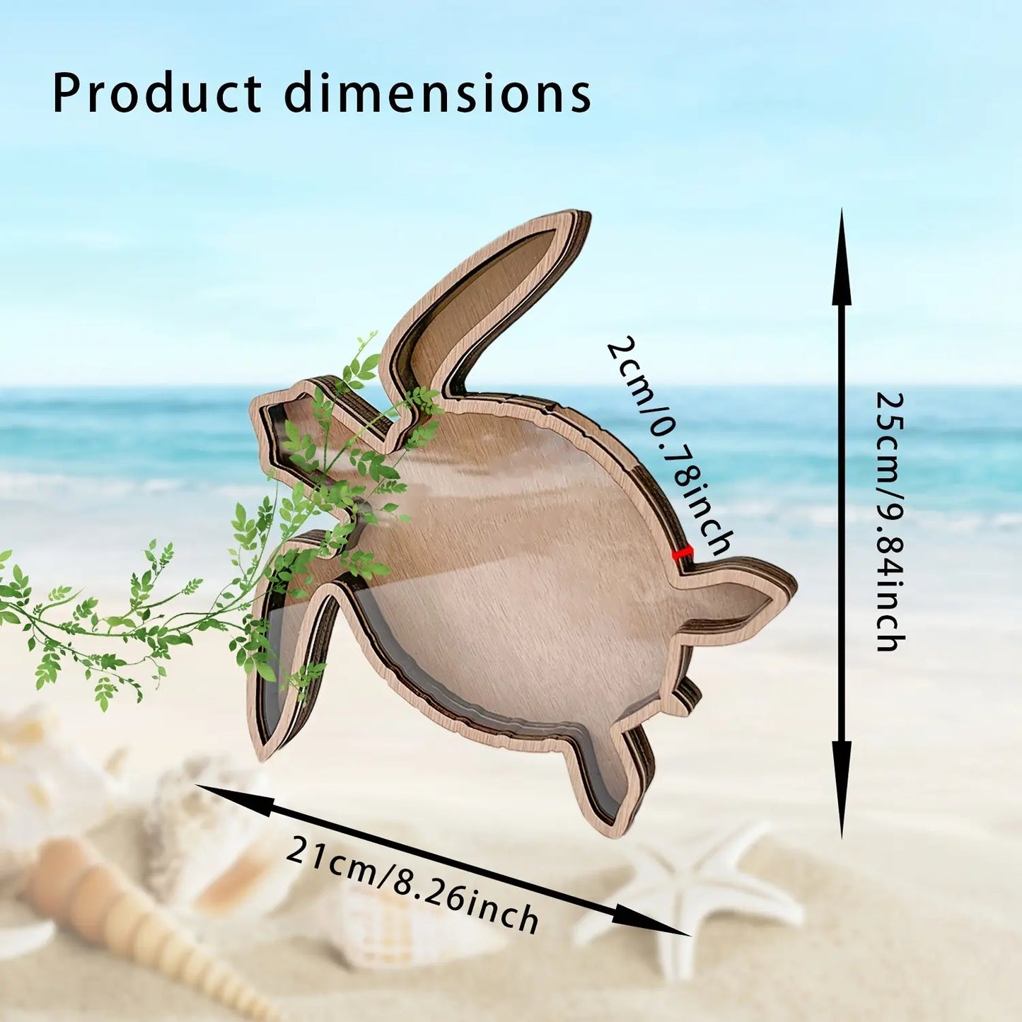 Turtle Wooden Shell Display Box