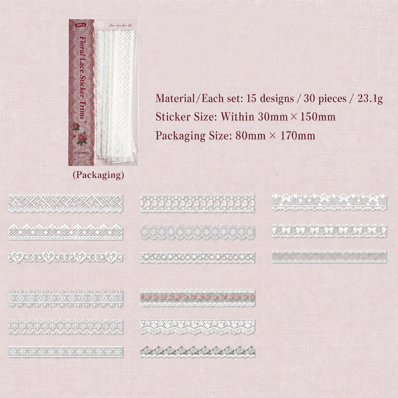 ✂️ Vintage Long-Strip Sticker Pack-Add a soft, timeless touch to your journals & gifts! 📓