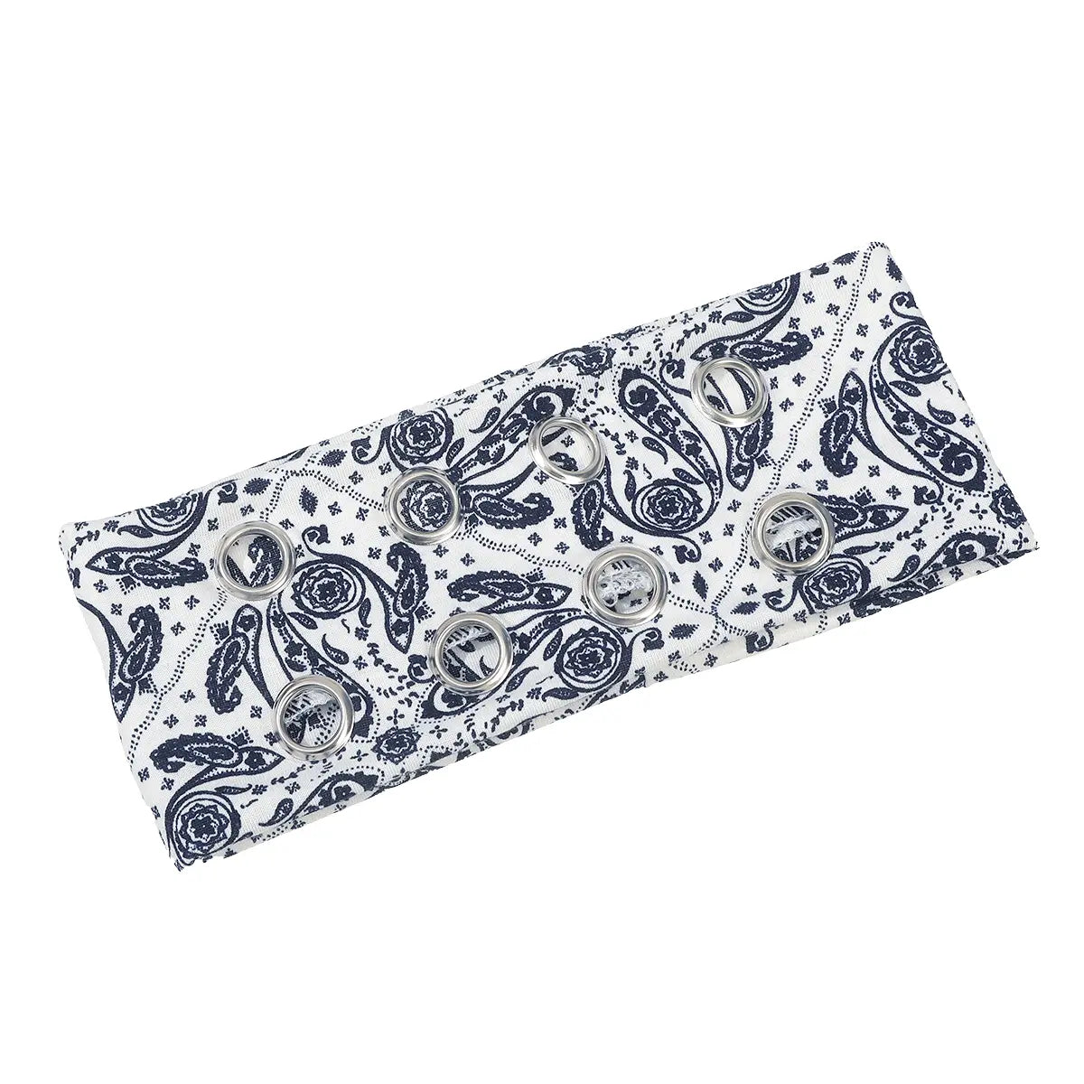 Hollow Out Metal Eyelets Elastic Headband