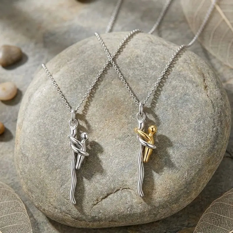 💞 Mother & Child Hug Necklace – A Bond That Lasts Forever
