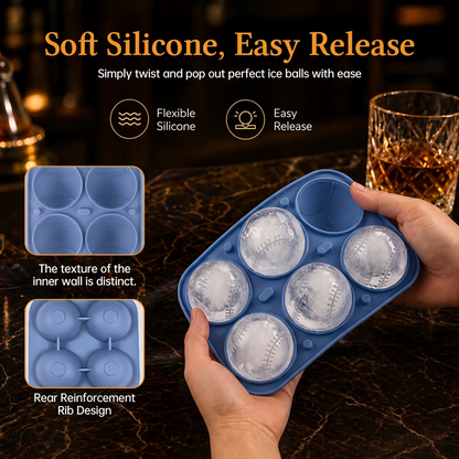⚾ Baseball Ice Ball Mold