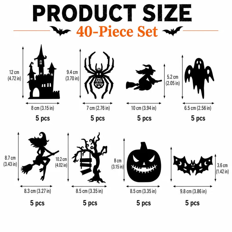 ✨ Halloween LED Silhouette Wall Light Stickers | Wire-Free Decor🎃