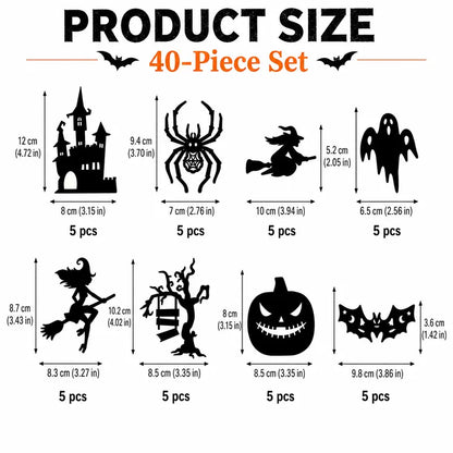 ✨ Halloween LED Silhouette Wall Light Stickers | Wire-Free Decor🎃
