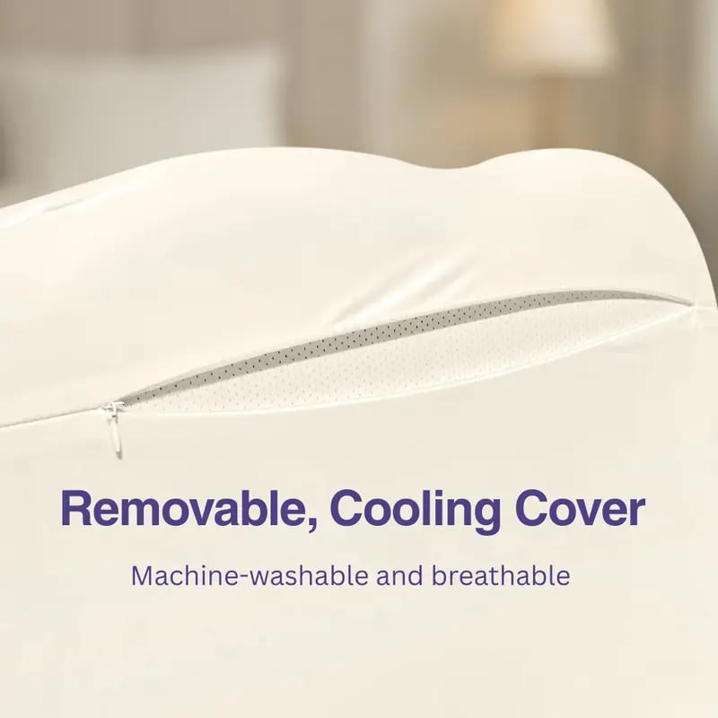 Ergonomic Cloud Pillow + FREE Cooling Pillowcase 🌙✨