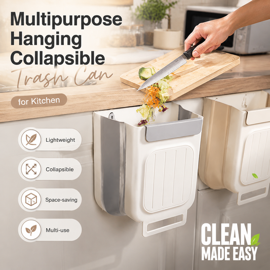 Multipurpose Hanging Collapsible Trash Can for Kitchen