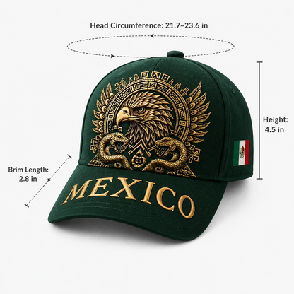 Mexico Aztec Eagle 3D Cap🧢