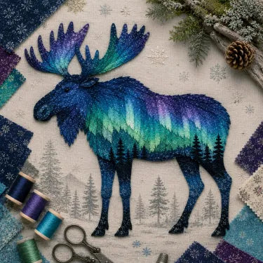 🎁Northern Lights Wildlife DIY Patchwork Kit