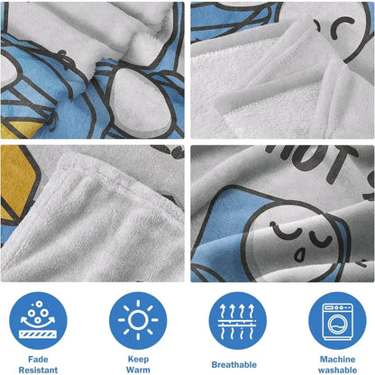 🔥Hot Sale 49% off😴🛋️ Funny Gift Dad Is Not Sleeping Flannel Blanket