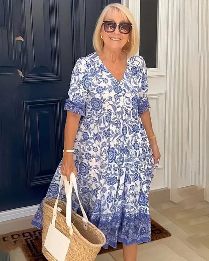 💖Early Mother's Day Sale - 48% OFF🎁V-neck Bohemian Dress(Buy 2 Free shipping)