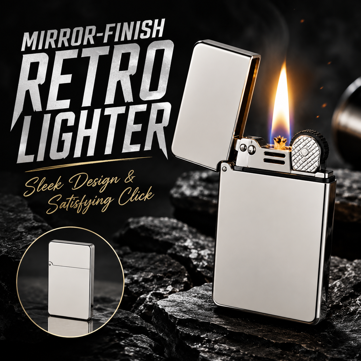 Ultra-Slim Vintage Kerosene Lighter🔥