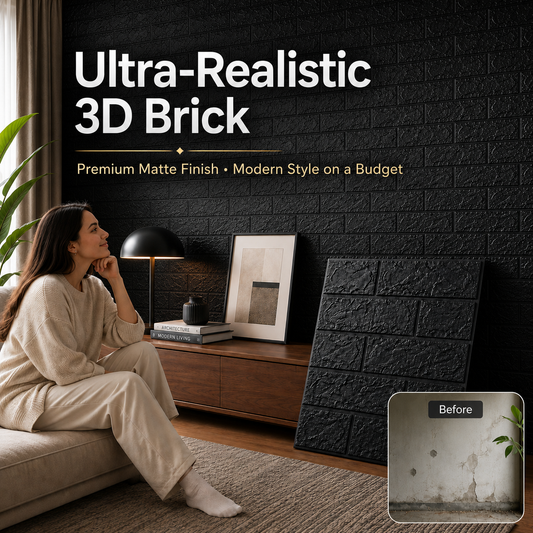 [20 Pack] 3D Faux Brick Wall Panels