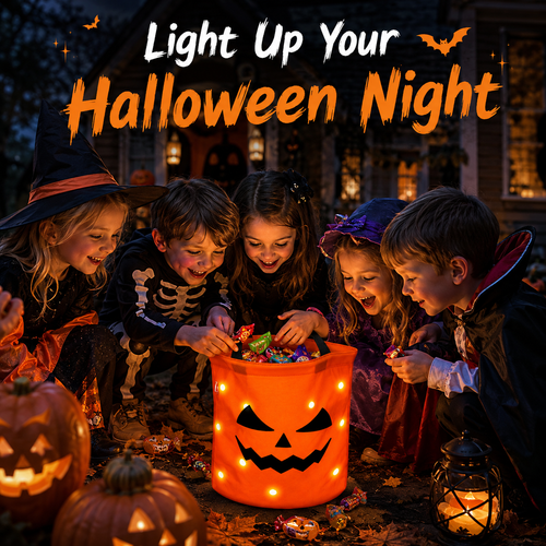 🎃 LED Glowing Halloween Pumpkin Bag