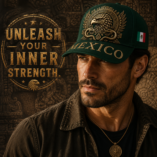 Mexico Aztec Eagle 3D Cap🧢
