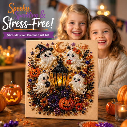 🎃 Spooky & Cute Ghost Diamond Painting Kit
