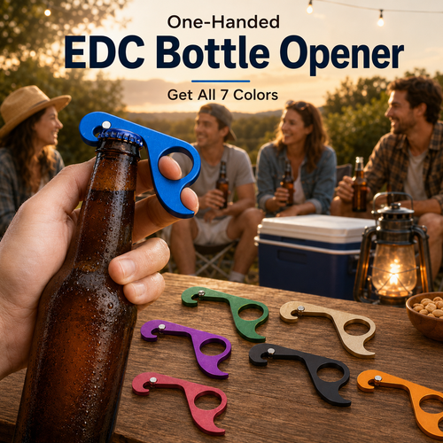 🍺 One-Pull EDC Keychain Bottle Opener | Fast One-Handed Pop