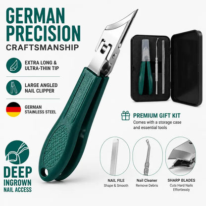 🔥Hot Sale 49% off💅💨Wide Jaw Opening Anti-Splash Slanted Eagle Beak Beveled Nail Clipper Set