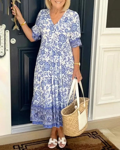 💖Early Mother's Day Sale - 48% OFF🎁V-neck Bohemian Dress(Buy 2 Free shipping)