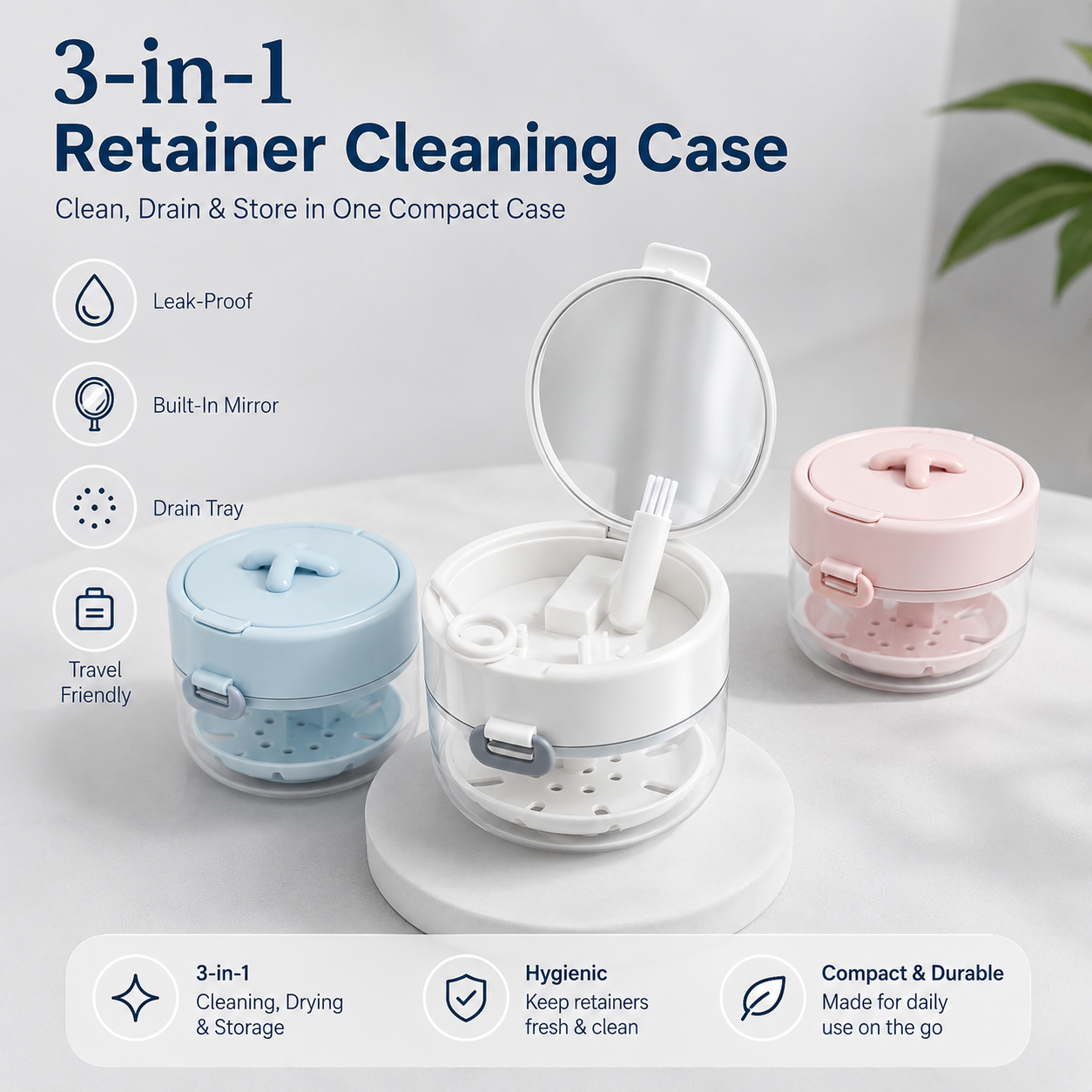 3-in-1 Retainer Cleaning Case