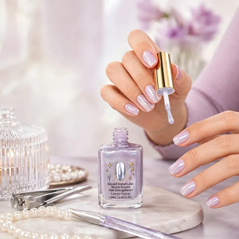 💅Lilac Glossy Mirror Nail Strengthener