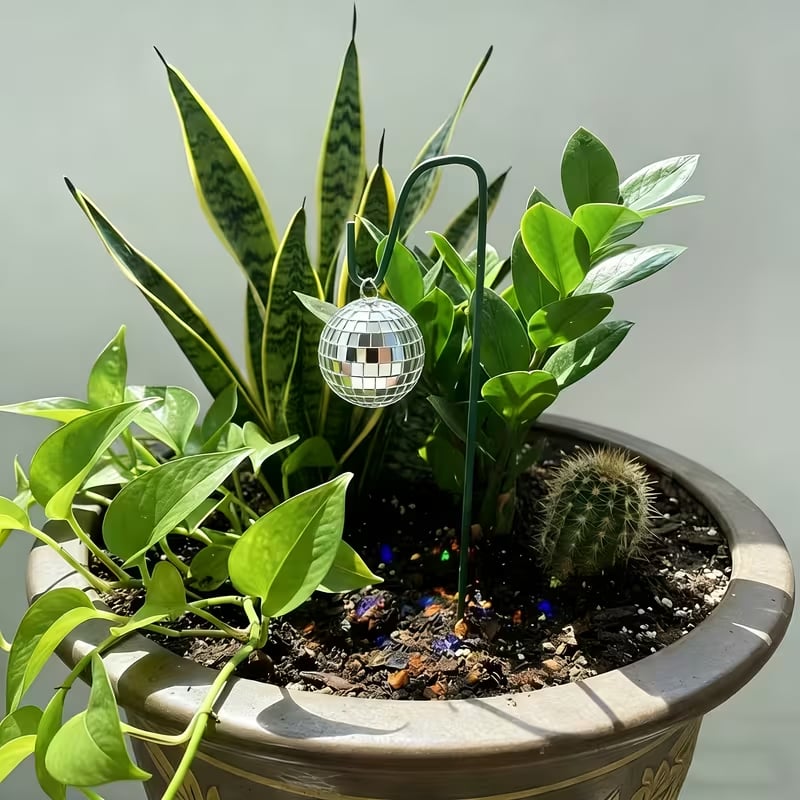 🪩🌱 Mini Disco Ball Garden Stake