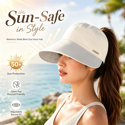 Women's Wide Brim Sun Visor Hat