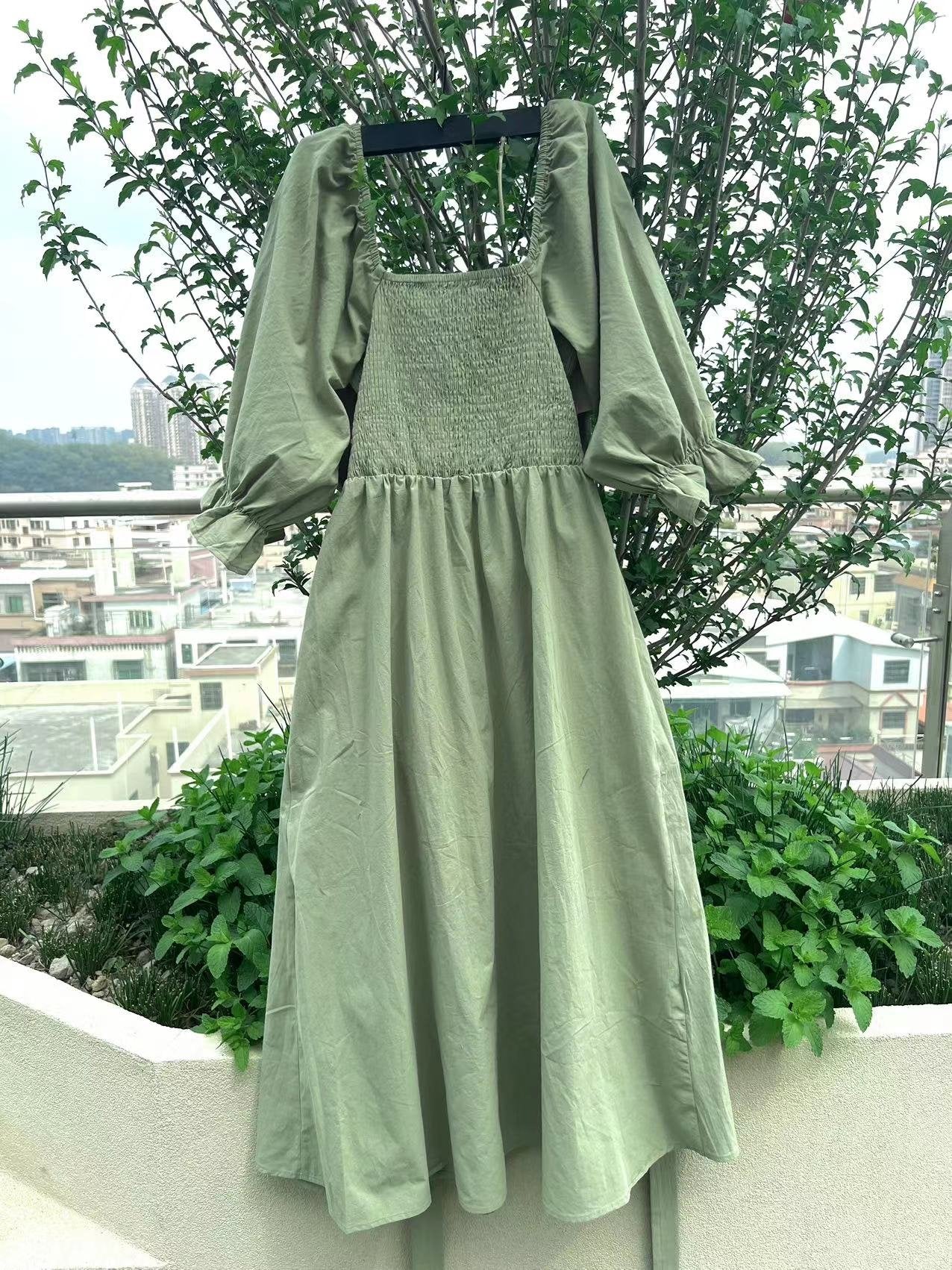 💖Early Mother's Day Sale - 48% OFF🎁French Ruffled Lantern Sleeves Multi-wear Dress