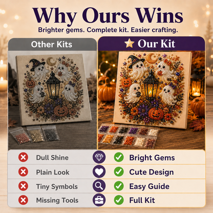 🎃 Spooky & Cute Ghost Diamond Painting Kit