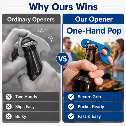 🍺 One-Pull EDC Keychain Bottle Opener | Fast One-Handed Pop