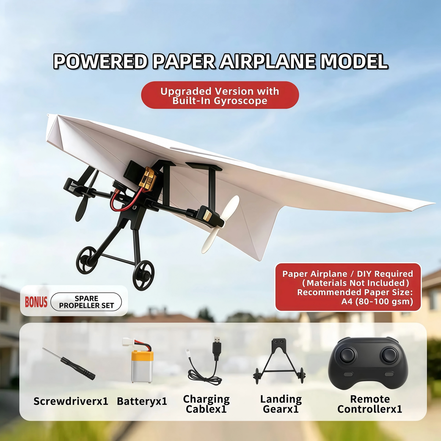 ✈️ Remote Control Paper Airplane Kit
