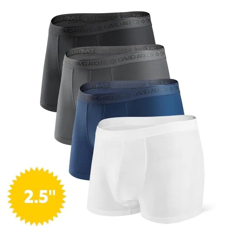 ⚡Hot Sales 49% OFF🔥Men's Dual Pouch Micro Modal Trunks - 4-Pack Basic 2.5in Spandex Natural Fabric Menswear