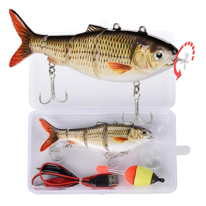 🎣Electric Robotic Fishing Lure with Auto-Swim & LED Attraction