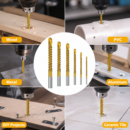 🛠️ 2-in-1 Woodworking Saw Drill Bit Set