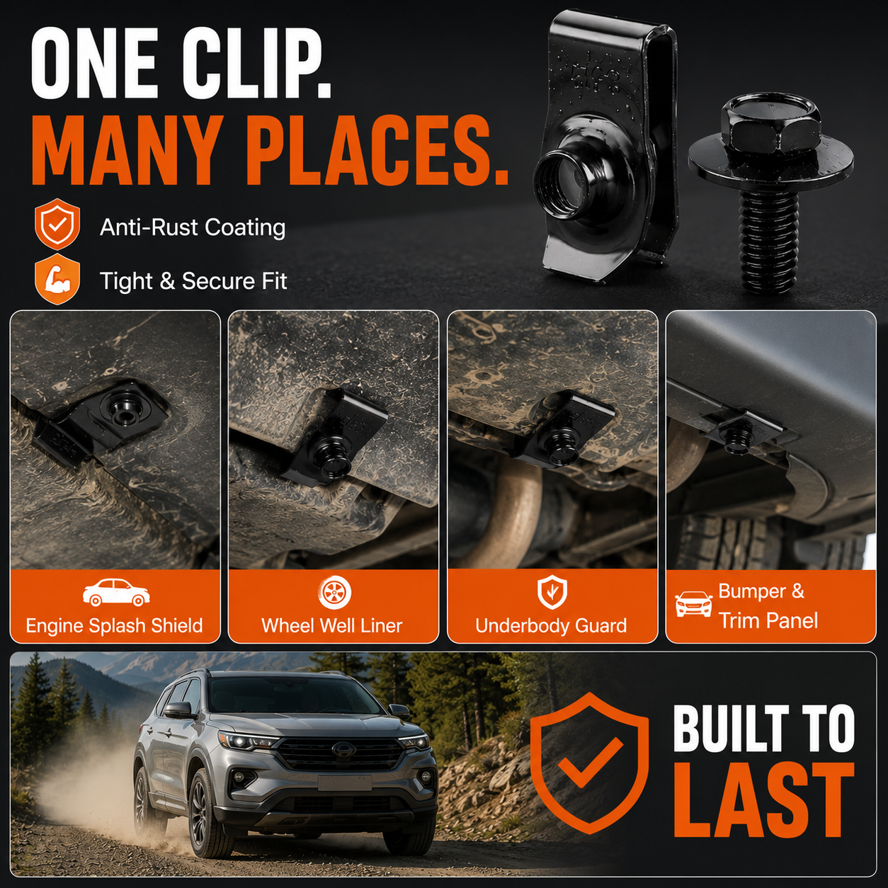 Car Splash Guard & Mud Flaps Hardware Clip Bolts🛠️