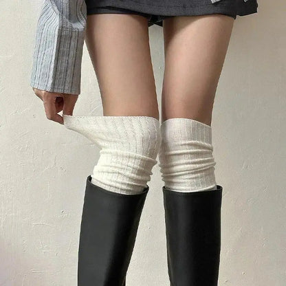 🧦 Women’s Slouchy Knee-High Socks – Soft French Terry Boot Socks