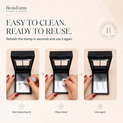 ✨ Reusable Hair-Stroke Eyebrow Stamp – Natural Waterproof Brows in Seconds