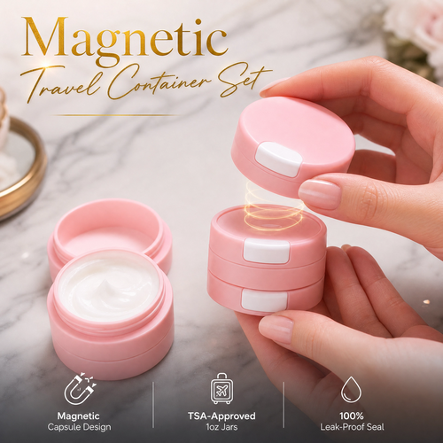 Magnetic Travel Container Set (30ml/1oz) 🧳🧲