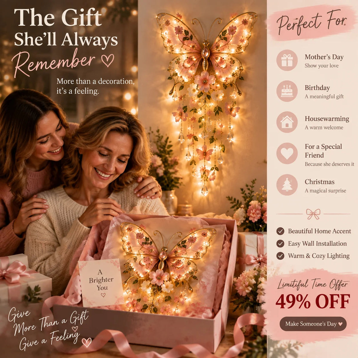 🔥Last Day 49%🦋 Butterfly Garden Light
