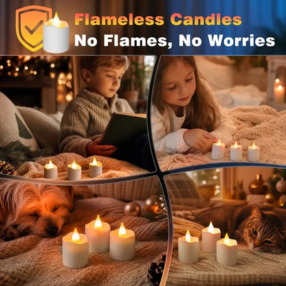 Rechargeable USB-C LED Flameless Tealight Candle with Remote Control