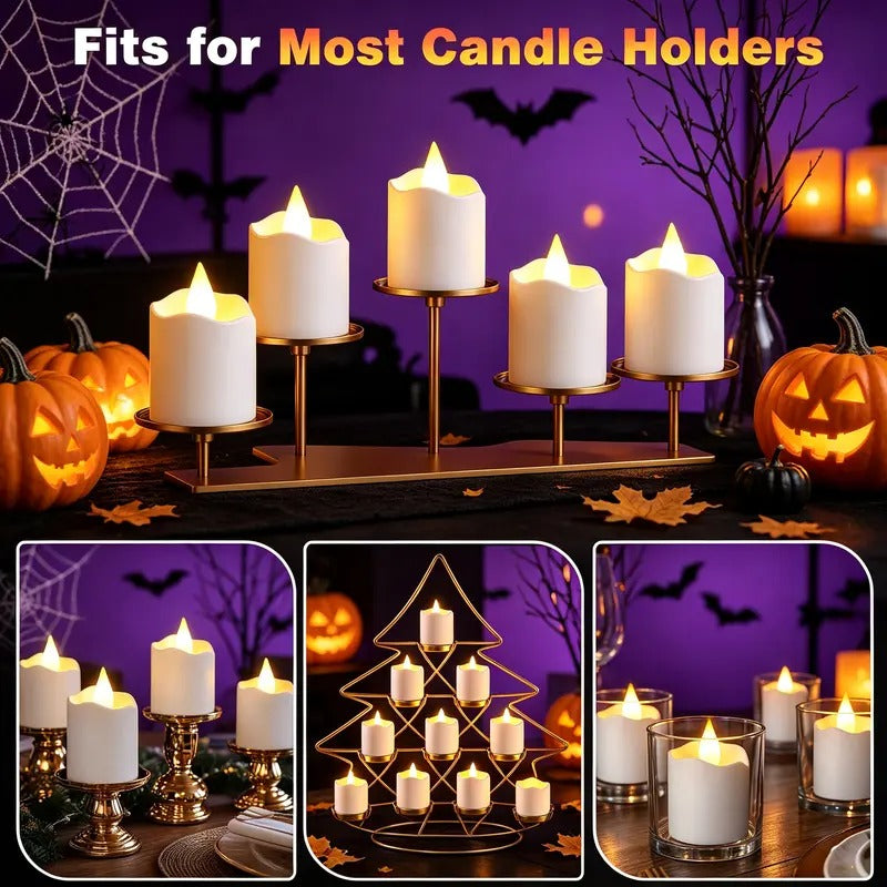 Rechargeable USB-C LED Flameless Tealight Candle with Remote Control