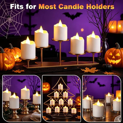 Rechargeable USB-C LED Flameless Tealight Candle with Remote Control