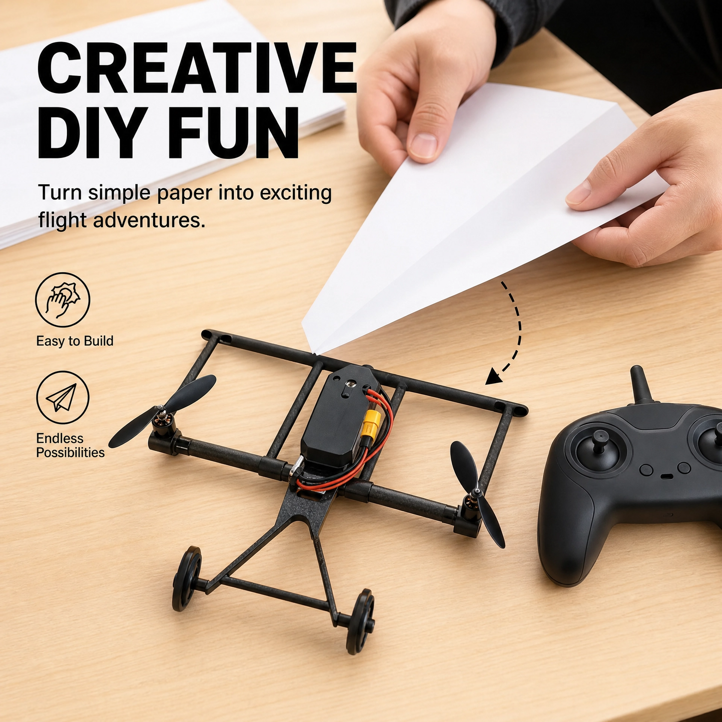 ✈️ Remote Control Paper Airplane Kit