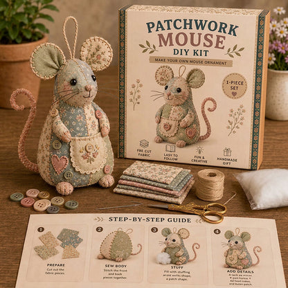 🎁Hot sale🧵Handcrafted Vintage Mouse Plush Sewing Kit
