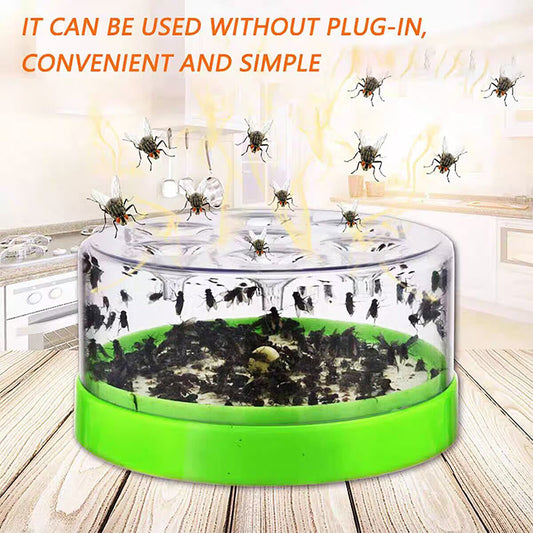 ♻️ Reusable fly trap—no electricity, no poison! 🏠 Safe to use in the kitchen and around children and pets.
